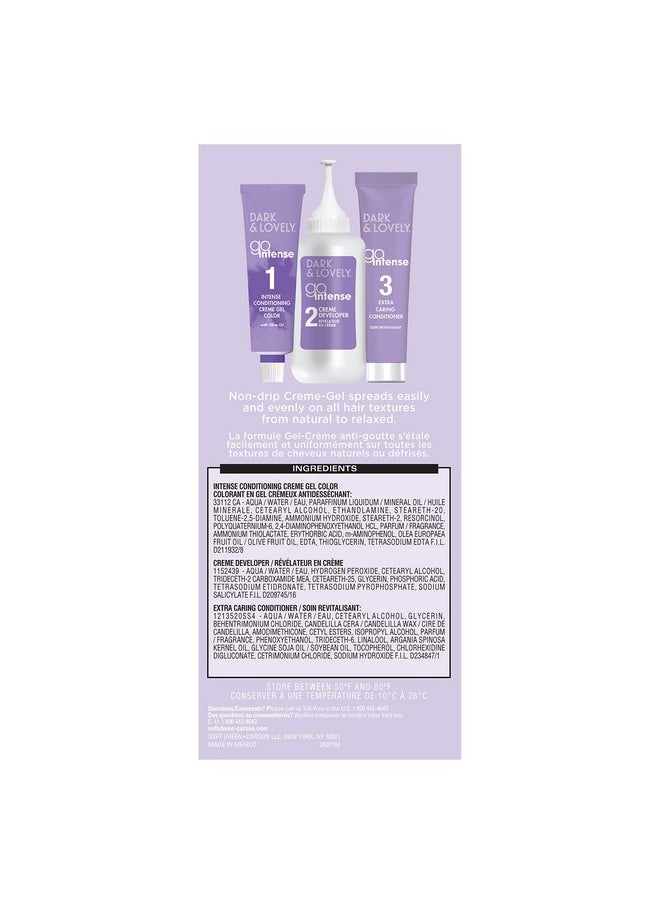 SoftSheen-Carson - Dark And Lovely Ultra Vibrant Permanent Hair Color Go Intense Hair Dye For Dark Hair With Olive Oil For Shine And Softness Super Black - Image 1