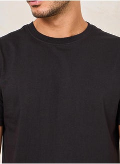 Styli Solid T-Shirt & Open Hem Piping Detail Pyjama Set  - Image 3