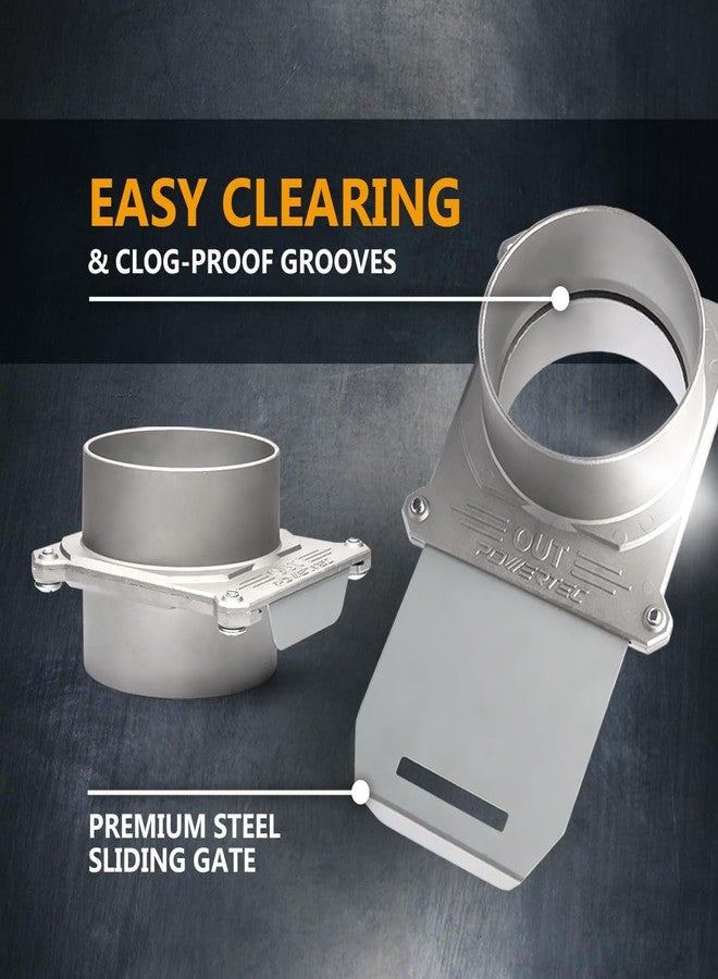 باورتيك بوابة انفجار POWERTEC 70326-P4 مقاس 4 بوصات، مزودة بمانع انسداد ومانع تسرب هواء لجمع الغبار، عبوة من 4 قطع - Image 3