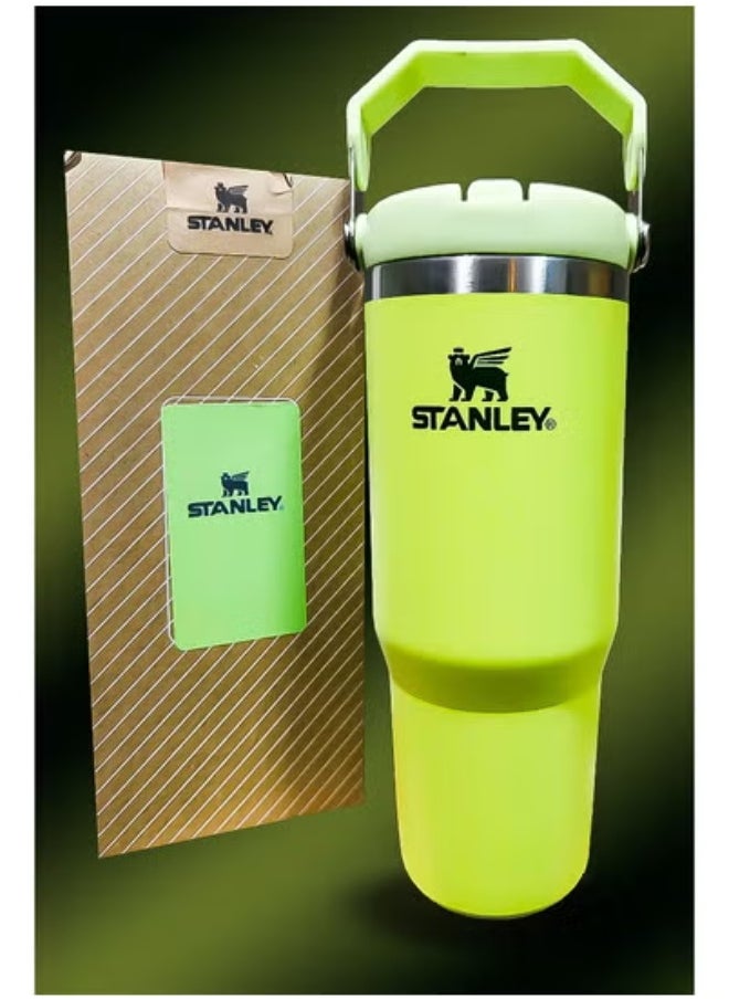 Stanley 30oz Tumbler – Stainless Steel Travel Mug with Reusable Straw | BPA-Free, Eco-Friendly & Dishwasher Safe | Leak-Proof FlowState™ Lid | Double-Wall Vacuum Insulated Keeps Drinks Hot for 16hrs & Cold for 24hrs | Slim Base Fits Most Car Cup Holders | Ergonomic Handle for Travel, Commute, Gym & Office | Durable, Reusable Thermal Mug for Coffee, Tea & Water