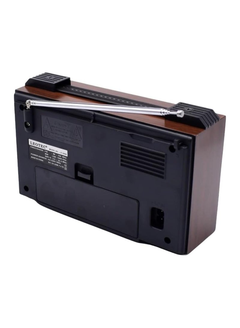 Leotec - Leotec LT-2008 11-Band Portable AM/FM/SW1-9 AC/DC High Sensitivity World Band Radio - Image 1