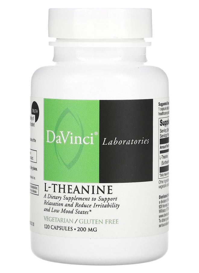 DaVinci Laboratories L-Theanine 200 mg 120 Capsules 