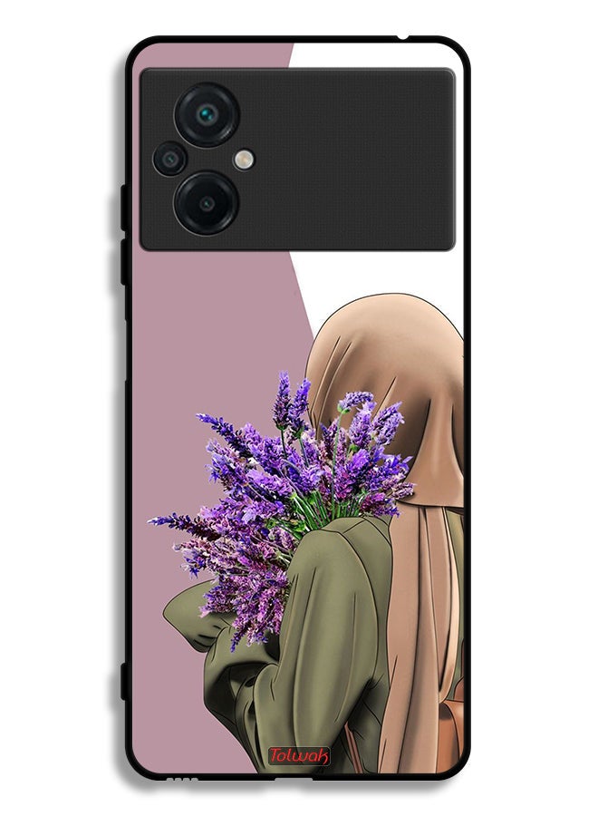 Tolwak Xiaomi Poco M5 4G Protective Case Cover Holding Flower - Image 2