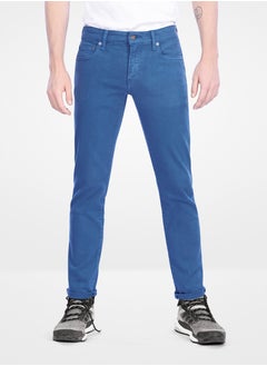 Web Denim Web Denim Blue Clay Mid Waist Regular Fit Straight Stretchable Jeans Fashionable Relaxed Fit Comfortable Denim Pant For Men  - Image 2