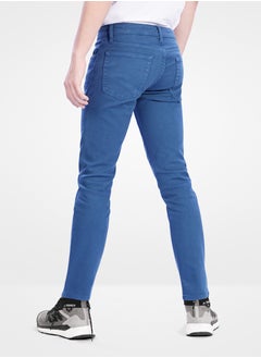 Web Denim Web Denim Blue Clay Mid Waist Regular Fit Straight Stretchable Jeans Fashionable Relaxed Fit Comfortable Denim Pant For Men  - Image 3