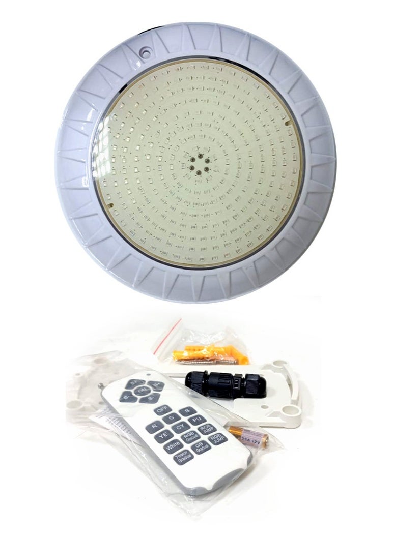 POOL MART Pool LED Light IP68 252 LEDs 220mm Dia x 40mm height with remote - Image 1