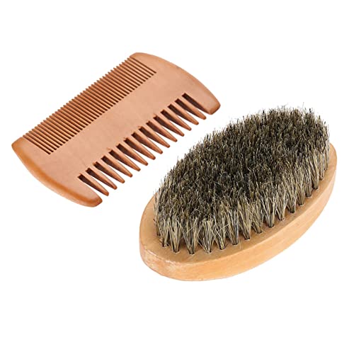 Beard Brush Kit Chazcool Beard Grooming Kit Mustache Oval Brush and Hair Mustache Shaving Brush Facial Hair Brush