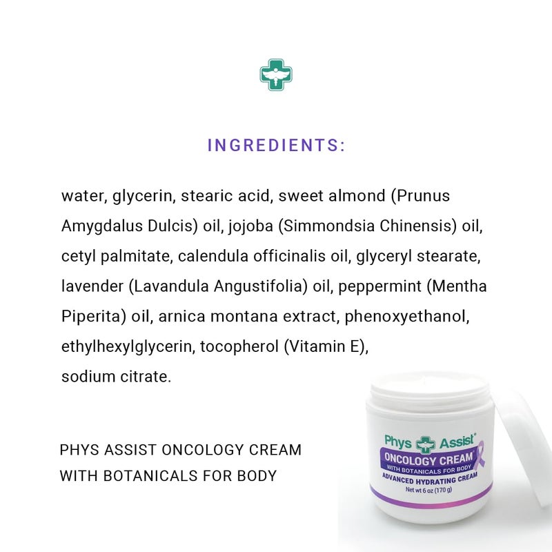 PhysAssist - Oncology Body Cream with Botanicals, 6 oz. Soothing and Hydrating to Stressed Skin. Made with Oils of Lavender, Calendula, and Peppermint. Non-Irritant, Clinically Tested. - Image 5