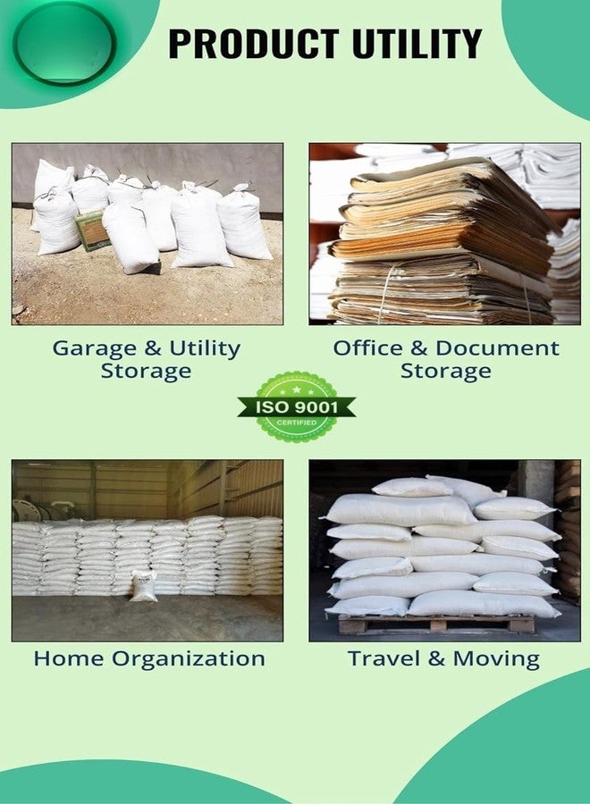 USTAD 28x42 Inches Premium Polypropylene woven HDPE White Gunny (Set of 5) – Large Plastic Sacks, Bori, Bags for Sand, Cement, Rice, Grain, Silage, Multipurpose Packing & Storage – Reusable, Tear Resistant - Image 4