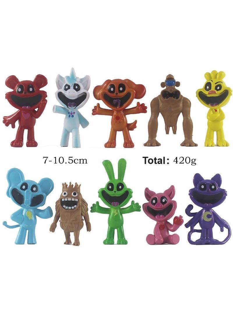 general 10 Pcs Smiling Critters Chapter 3 Cartoon Toy Set Monster Game Smiling Critters Series Best Gift for Kids Adults Fans Children's Day Gift