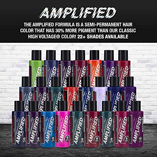 MANIC PANIC Voodoo Blue Hair Color - Amplified - Semi Permanent Hair Dye - Dark Cyan Blue with Green Undertones - For Dark, Light Hair- Vegan, PPD & Ammonia Free For Coloring Hair on Men & Women - Image 4