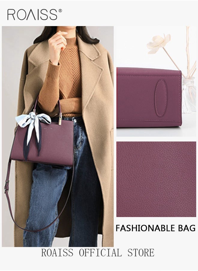 roaiss Exquisite Elegant Handbags for Women Large Capacity Premium Ladies Shoulder Crossbody Bags with Silk Scarf and Gift Bag Perfect Gifts for Mother Wife Bridal Suitable for Ramadan Wedding or Casual Time  - Image 4