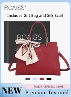 roaiss Exquisite Elegant Handbags for Women Large Capacity Premium Ladies Shoulder Crossbody Bags with Silk Scarf and Gift Bag Perfect Gifts for Mother Wife Bridal Suitable for Ramadan Wedding or Casual Time  - Image 1