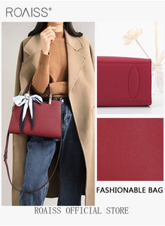 roaiss Exquisite Elegant Handbags for Women Large Capacity Premium Ladies Shoulder Crossbody Bags with Silk Scarf and Gift Bag Perfect Gifts for Mother Wife Bridal Suitable for Ramadan Wedding or Casual Time  - Image 4