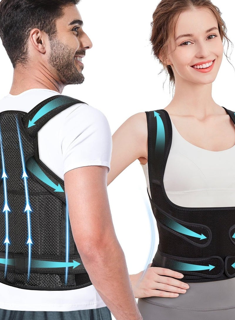 Unisex Anti-Hunchback Posture Corrector Adjustable Back Scoliosis Correction Belt Back Support Spinal Corset (M) Code - Image 1