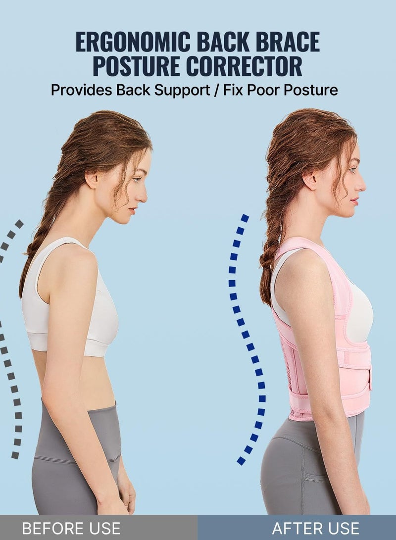 Unisex Anti-Hunchback Posture Corrector Adjustable Back Scoliosis Correction Belt Back Support Spinal Corset (M) Code - Image 3