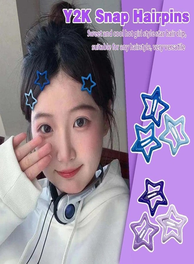 Essivox 3Pcs Star Hair Clips, Side Barrettes Fashion Hair Accessories for Events or Everyday Hairstyles (Purple) - Image 2