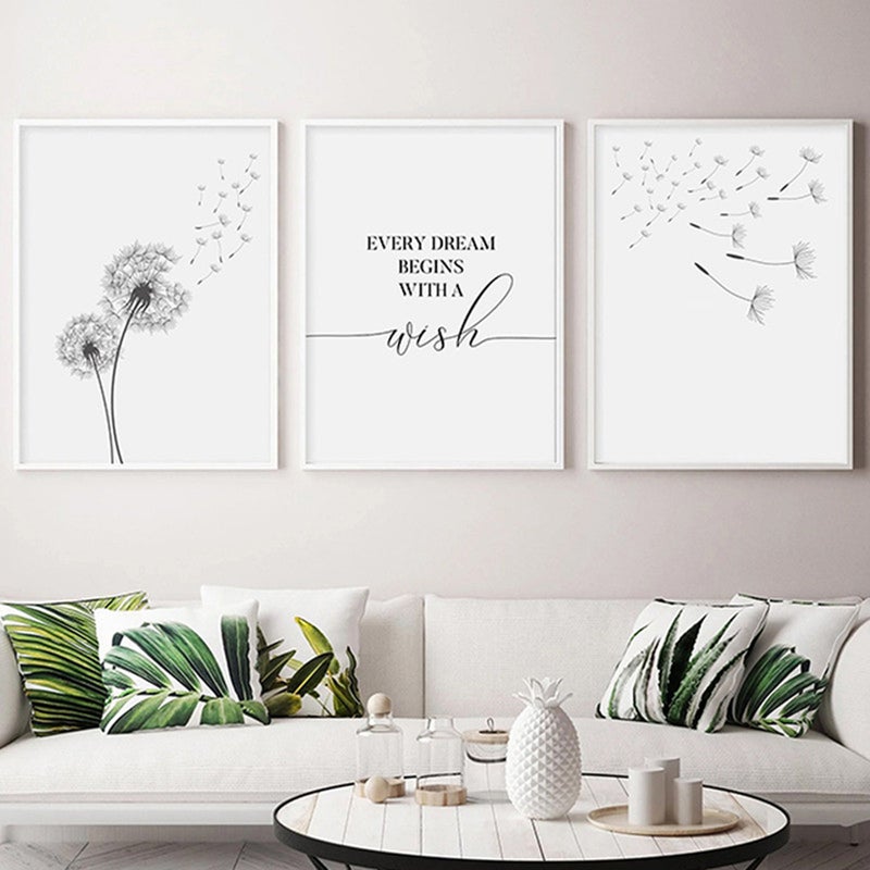 🏠 لوحات حائط ثلاثية برسومات الهندباء قياس 40 سم بدون إطار - Image 4