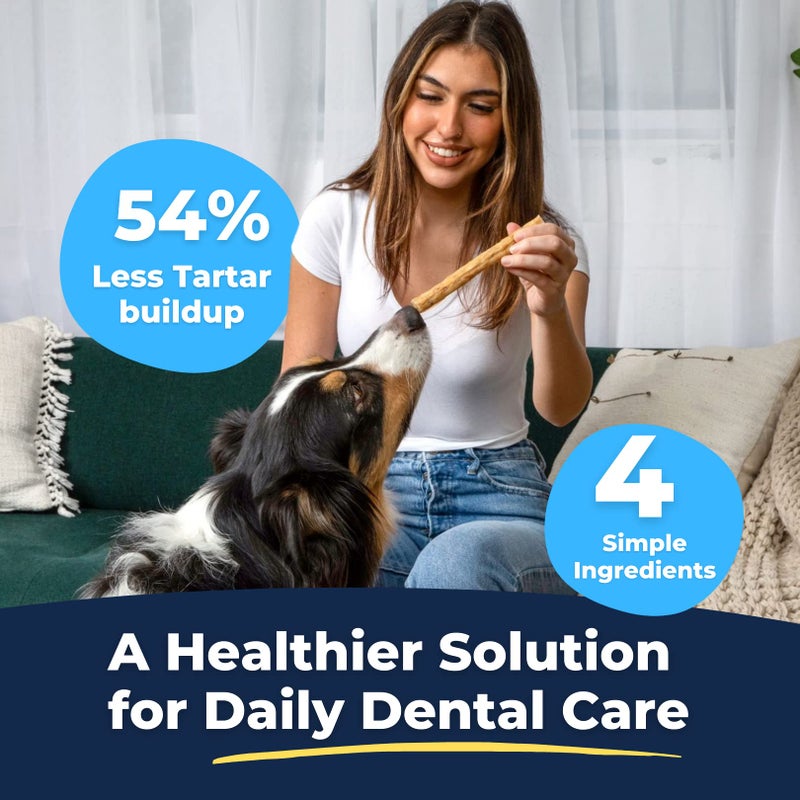 Tartar Shield Soft Rawhide Chews | Safe Dental Treats for Small Dogs | Vet VOHC Approved | Daily Bone Cleans Teeth & Gums Fresh Breath Oral Health Support | USA Made | (Small Dogs / 30 Count) - Image 2
