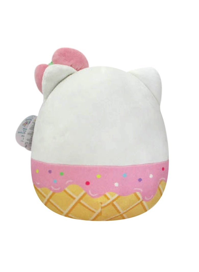 سكويش مالو Squishmallows Official Kellytoy Sanrio Squad لعبة أفخم محشوة اسفنجية (Hello Kitty (آيس كريم فراولة) ، 12 بوصة)  - Image 3