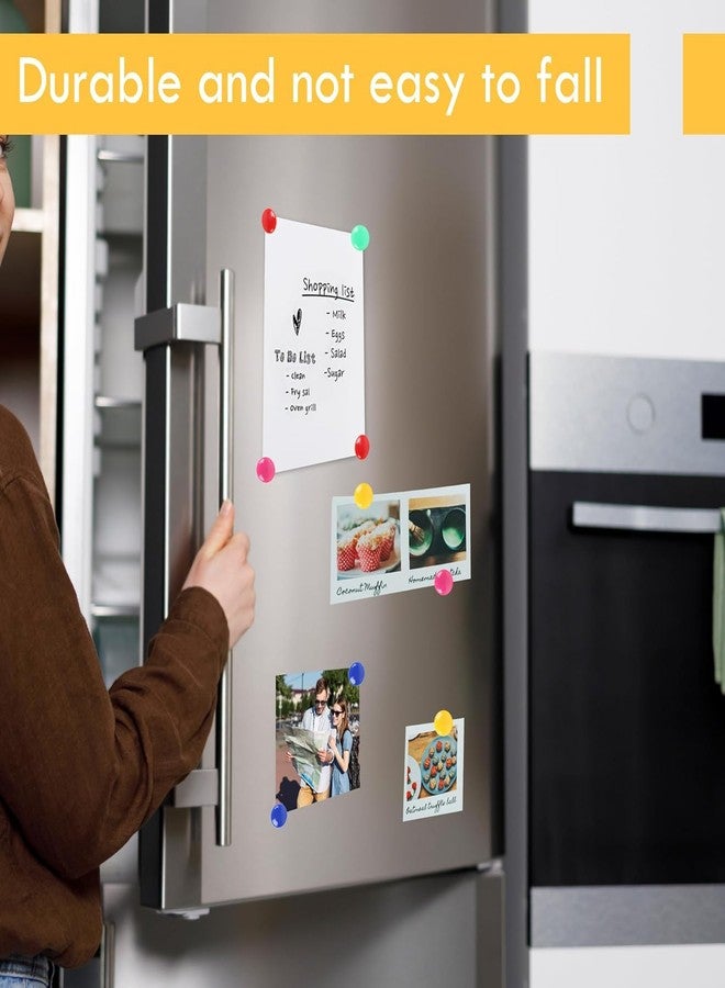 YAJNAS Fridge Magnet Pack of 10 Colorful Magnet for Fridge, Magnetic White-Boards - Sticky Stick Notes, Photos, Charts Notice Board/Planning Magnets - Fridge Magnetic Button, 30 mm, Random Color - Image 3