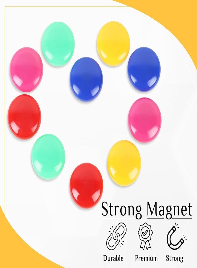 YAJNAS Fridge Magnet Pack of 10 Colorful Magnet for Fridge, Magnetic White-Boards - Sticky Stick Notes, Photos, Charts Notice Board/Planning Magnets - Fridge Magnetic Button, 30 mm, Random Color - Image 4