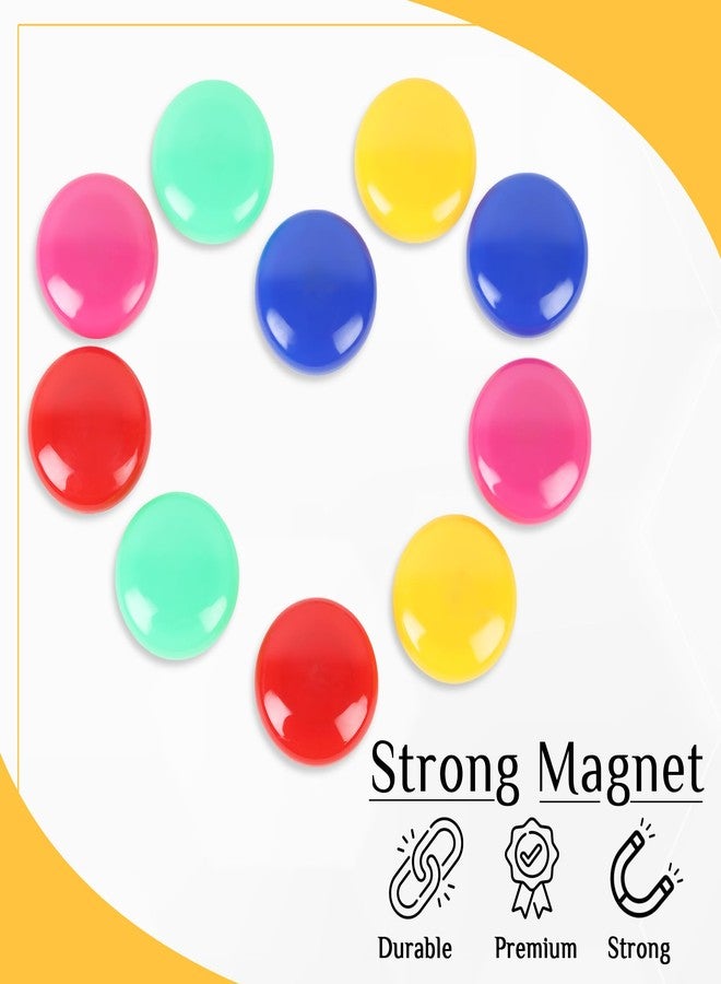 YAJNAS Fridge Magnet Pack of 10 Colorful Magnet for Fridge, Magnetic White-Boards - Sticky Stick Notes, Photos, Charts Notice Board/Planning Magnets - Fridge Magnetic Button, 30 mm, Random Color - Image 5