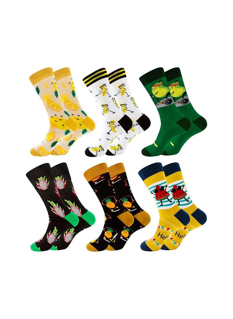 SYOSI - Men Fun Socks, Crazy Colorful Funny Socks, Novelty Funky Crew Socks - Image 1