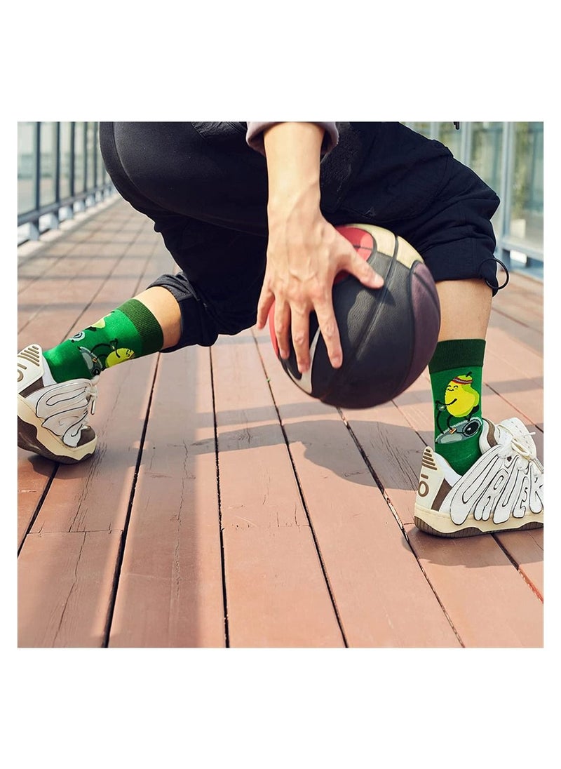 SYOSI - Men Fun Socks, Crazy Colorful Funny Socks, Novelty Funky Crew Socks - Image 1