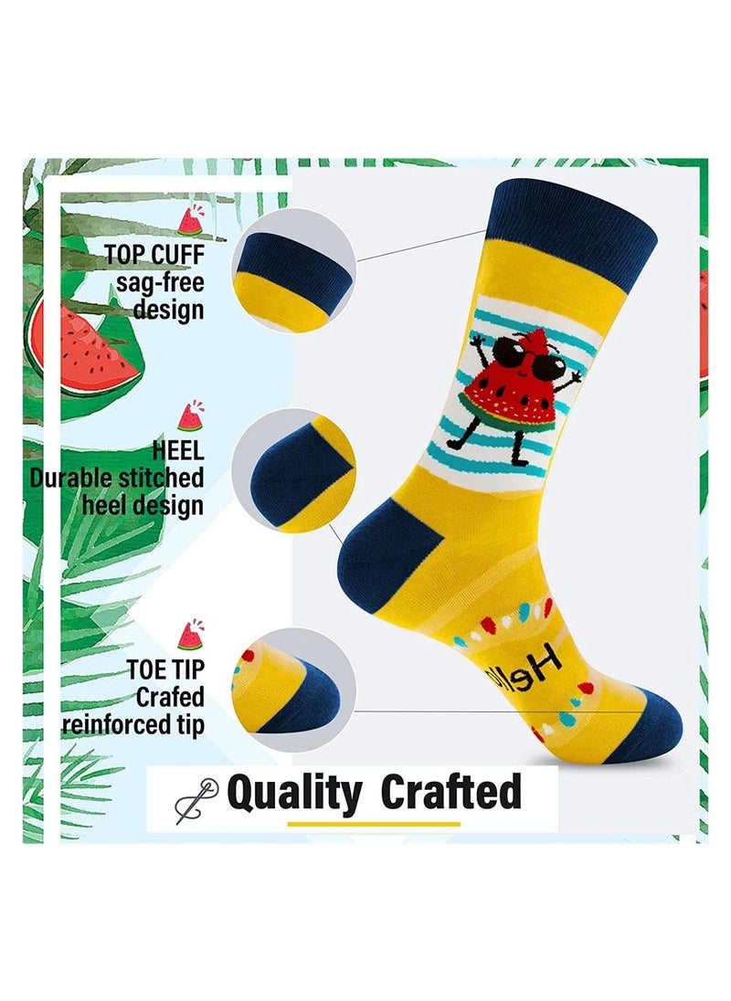 SYOSI - Men Fun Socks, Crazy Colorful Funny Socks, Novelty Funky Crew Socks - Image 1