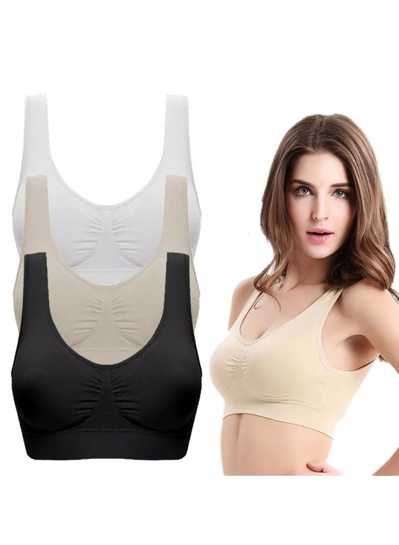 3 Pcs Set Seamless Sports Bras Women Fitness Sport Vest Plus Size Push Up Bra Athletic Underwear Sport Bras Sportswear  - Image 1
