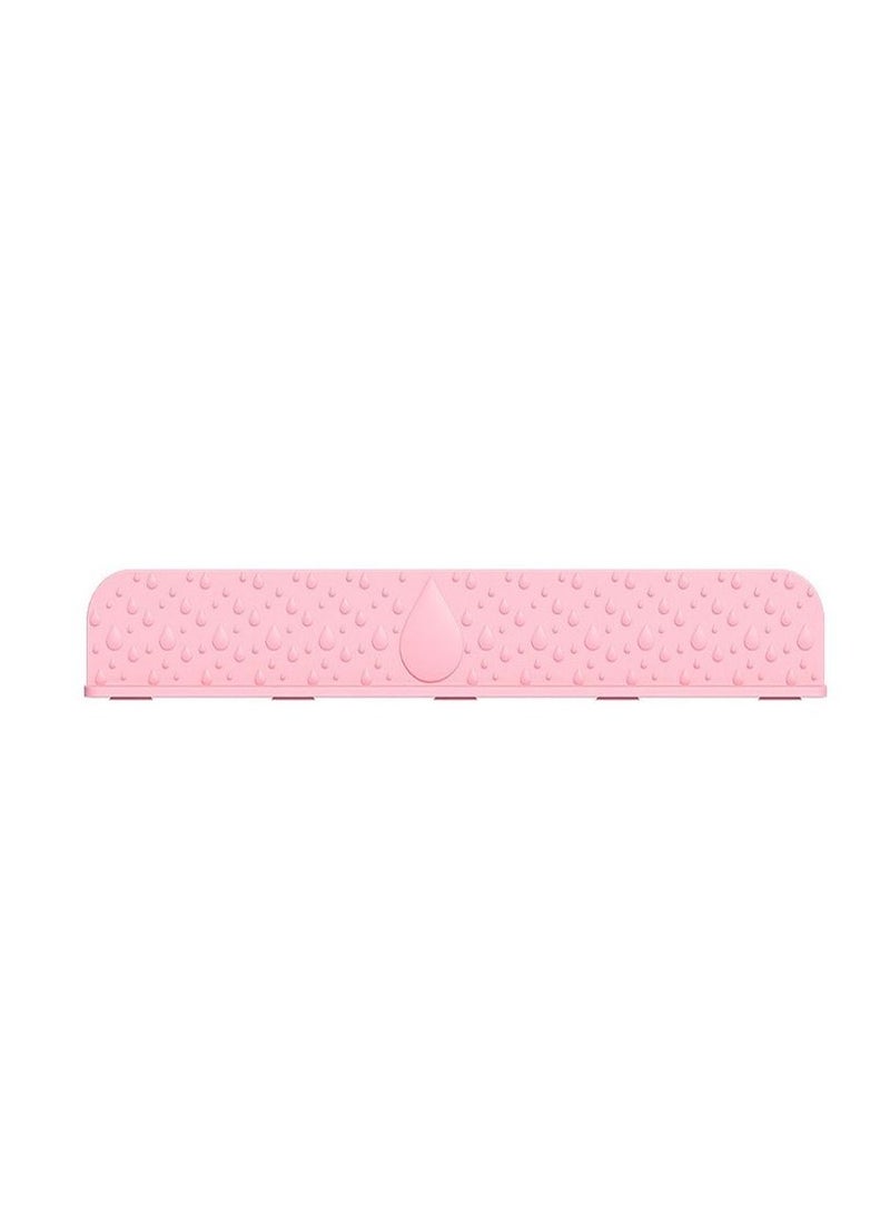 Y&D 1-Piece Water Droplet Design Anti-Splash Water Kitchen Silicone Suction Cups Baffle Sink Board Protector Pink 
