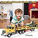 CALEST Remote Control Semi Truck with Trailer 24 Inch RC SemiTrailer Engineering Tractor with Road Roller Toys124 Truck with LED Lights Music Great Gift for Boys Girls - Image 4