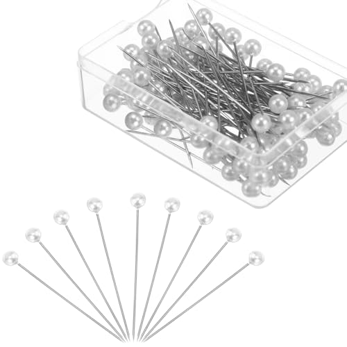 ULTNICE 100pcs Pearlized Ball Head Pins Straight Pins Sewing Pins for DIY Sewing Crafts - Image 1