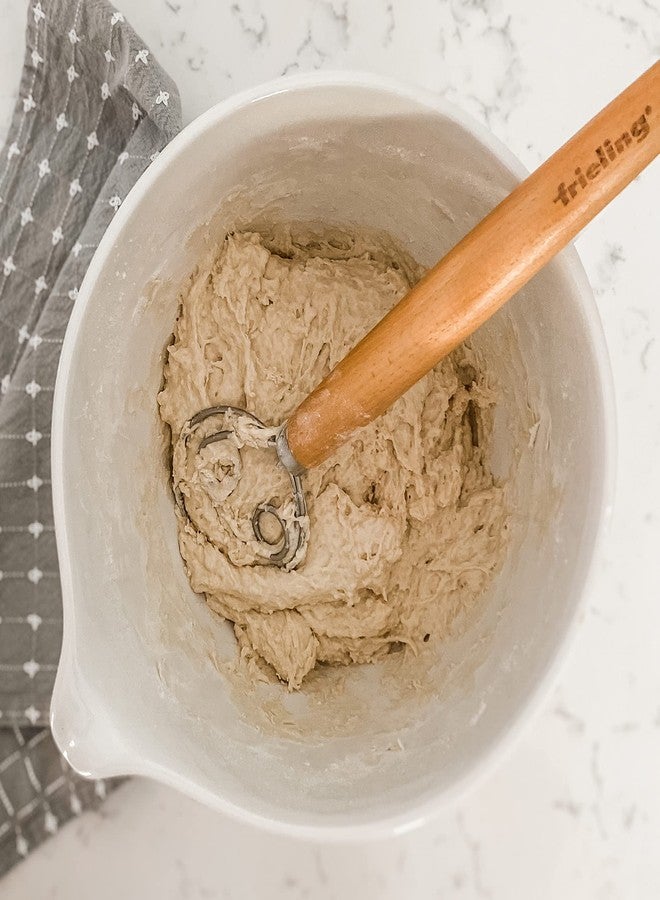 Frieling Wood and Stainless Batter Whisk for Mixing Dough, 13-Inch, Natural - Image 5