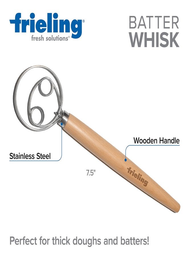 Frieling Wood and Stainless Batter Whisk for Mixing Dough, 13-Inch, Natural - Image 4
