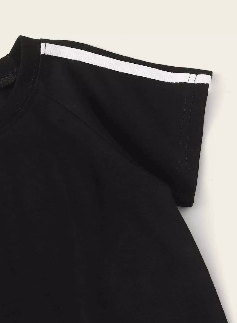 Toddler Boys Tape Side Tee & Track Shorts  - Image 3