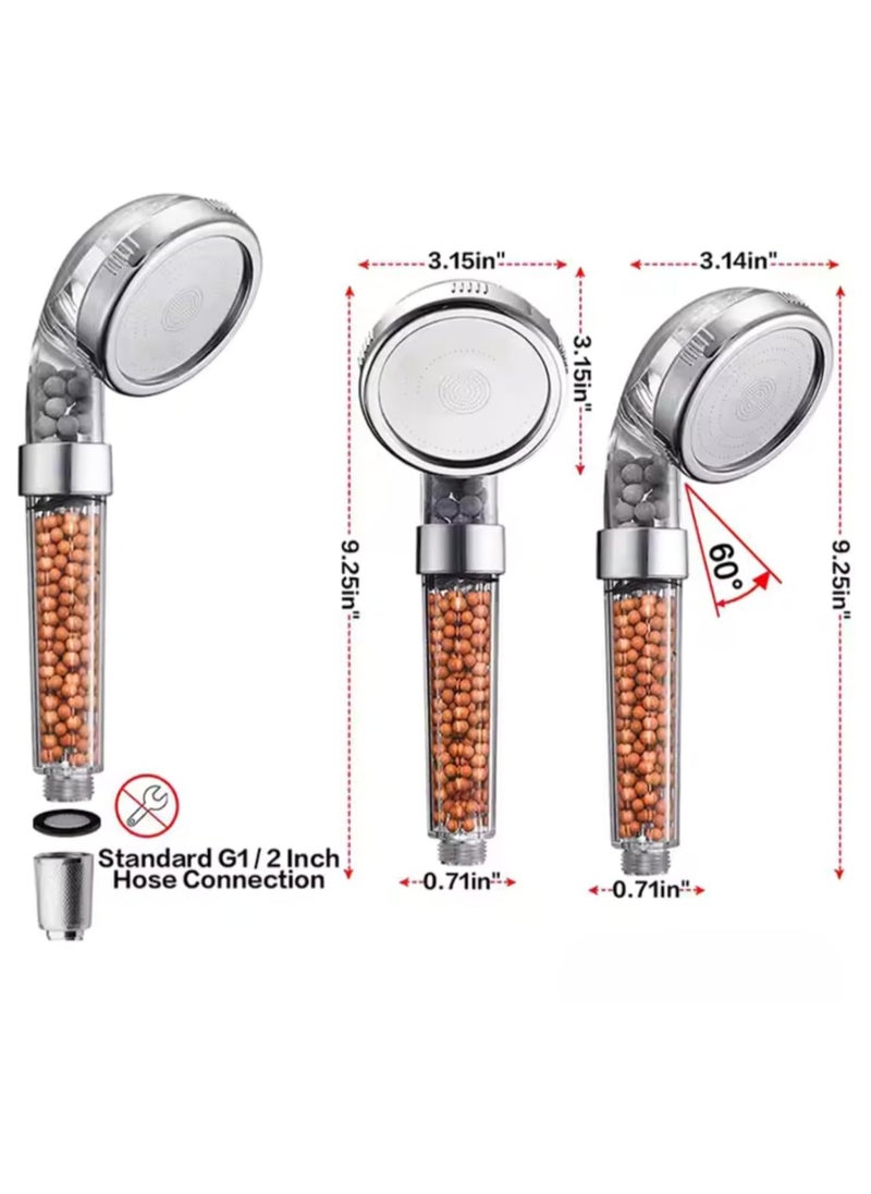 COMFET COMFET High-Pressure Filtered Shower Head with Handheld - 3 Spray Modes, Removes Chlorine, Softens Water, Reduces Hair Loss & Dry Skin, Ideal for Hard Water + FREE Mineral Balls  - Image 3