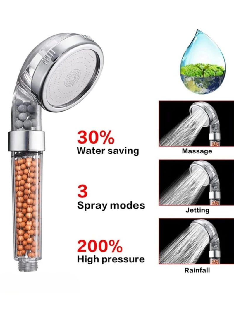 COMFET COMFET High-Pressure Filtered Shower Head with Handheld - 3 Spray Modes, Removes Chlorine, Softens Water, Reduces Hair Loss & Dry Skin, Ideal for Hard Water + FREE Mineral Balls  - Image 2