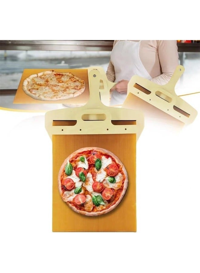 Pizza Peel Set Sliding Pizza Peel Sliding Pizza Pan Accessory for Pizza Ovens Non Stick Pizza Paddle for Baking Homemade Pizza and Bread  - Image 3