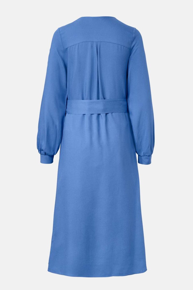 Tchibo فستان ميدي نسائي سادة، أزرق فاتح - Image 2