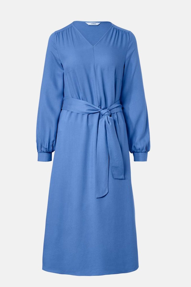 Tchibo فستان ميدي نسائي سادة، أزرق فاتح - Image 3