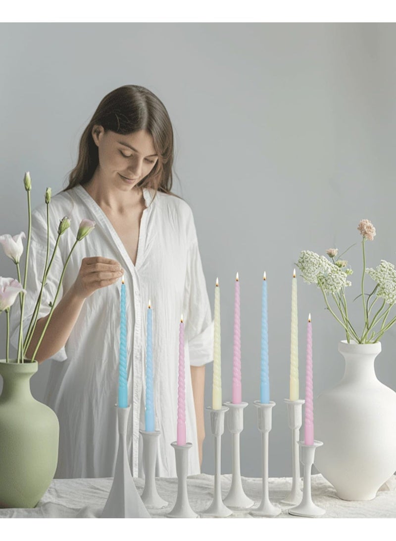 LAMAY 12PCS Taper Candle, 10 Inch, Smokeless, Suitable for Home, Weddings, Birthday Parties and Home Decor(Purple) - Image 4