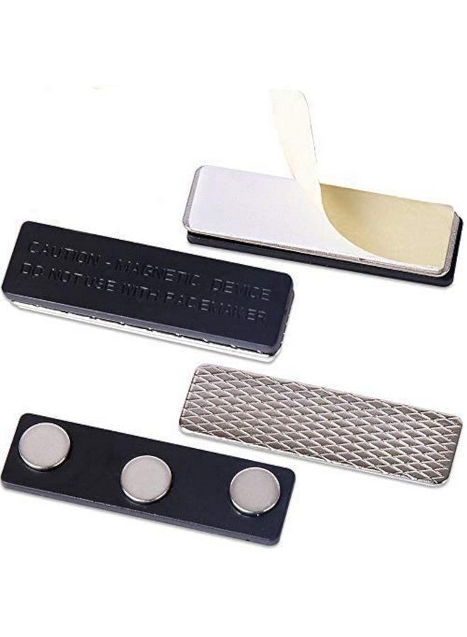ONWON 20 Pieces Name Badge Magnets Magnetic Name Tag Holders Id Fastener Clip With Three Premium Strength Neodymium Magnets And Adhesive Backing - No Holes In Your Fine Jackets Or Shirts, Black - Image 1