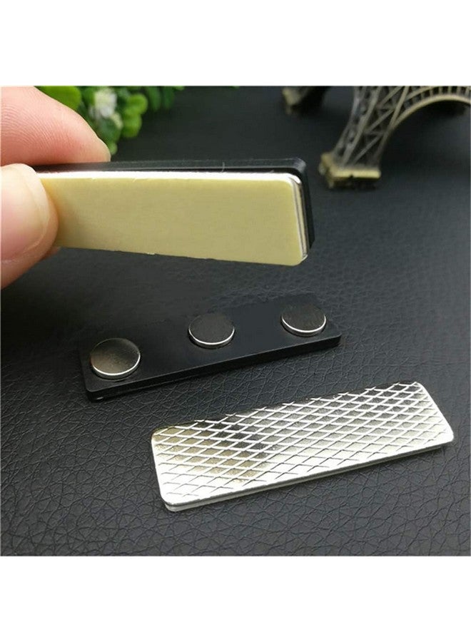 ONWON 20 Pieces Name Badge Magnets Magnetic Name Tag Holders Id Fastener Clip With Three Premium Strength Neodymium Magnets And Adhesive Backing - No Holes In Your Fine Jackets Or Shirts, Black - Image 4