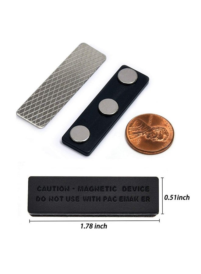 ONWON 20 Pieces Name Badge Magnets Magnetic Name Tag Holders Id Fastener Clip With Three Premium Strength Neodymium Magnets And Adhesive Backing - No Holes In Your Fine Jackets Or Shirts, Black - Image 3