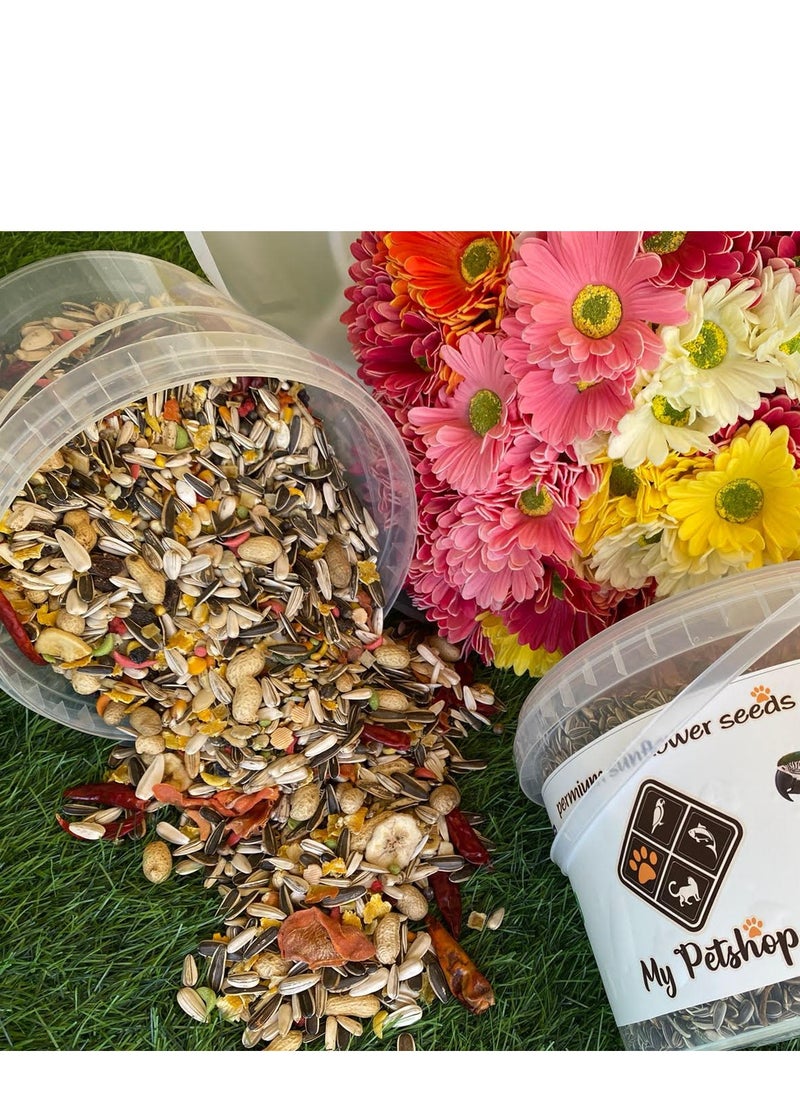 My PetShop - 2 kg Seeds Mixed Fruits Chili Macaw Feed Parrot Food for Large & Medium Parrot - Image 1