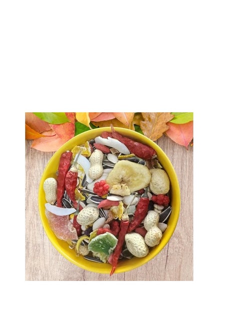 2 kg Seeds Mixed Fruits Chili Macaw Feed Parrot Food for Large & Medium Parrot