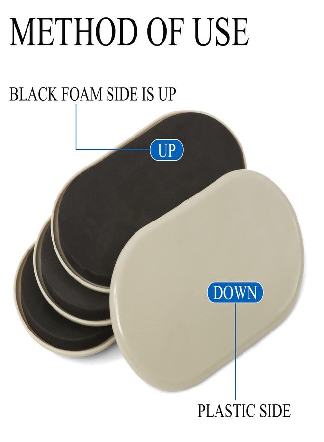 kayzn Furniture Slider,3-1/2" x 6" Oval Heavy-Duty Furniture Mover,Reusable Carpet Slider for Furniture,Heavy Furniture Moving Pads Moving Slider-Protect The Surface of The Carpet,(8 Pack) - Image 3