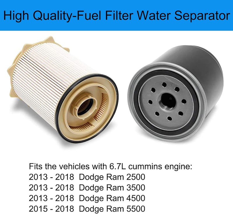 KAKO 6.7 Cummins Fuel Filter Water Separator for Dodge Ram 2500 3500 4500 5500 (2013-2018) - Image 5